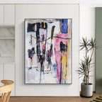 Colorful Abstract Composition Painting with Dynamic Forms WINK590