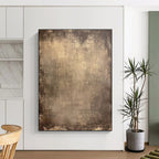 Textured Brown Background Abstract Painting with Rustic Charm WINK031