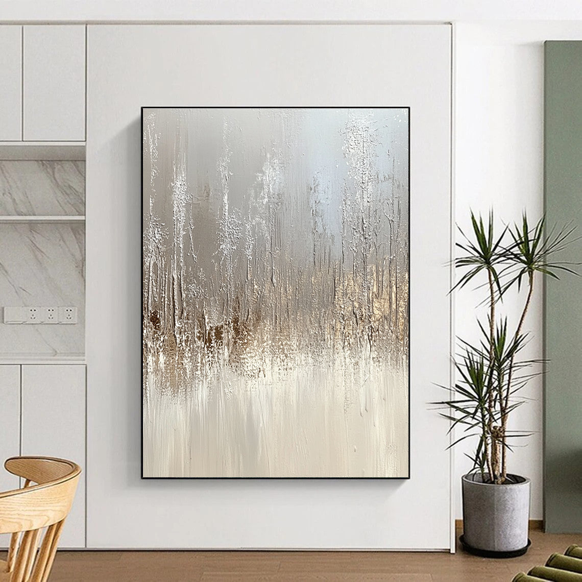 Textured Gray Landscape Abstract Painting GAB0304