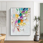 Textured Flower Burst - 3D Floral Abstract Painting GAB0635