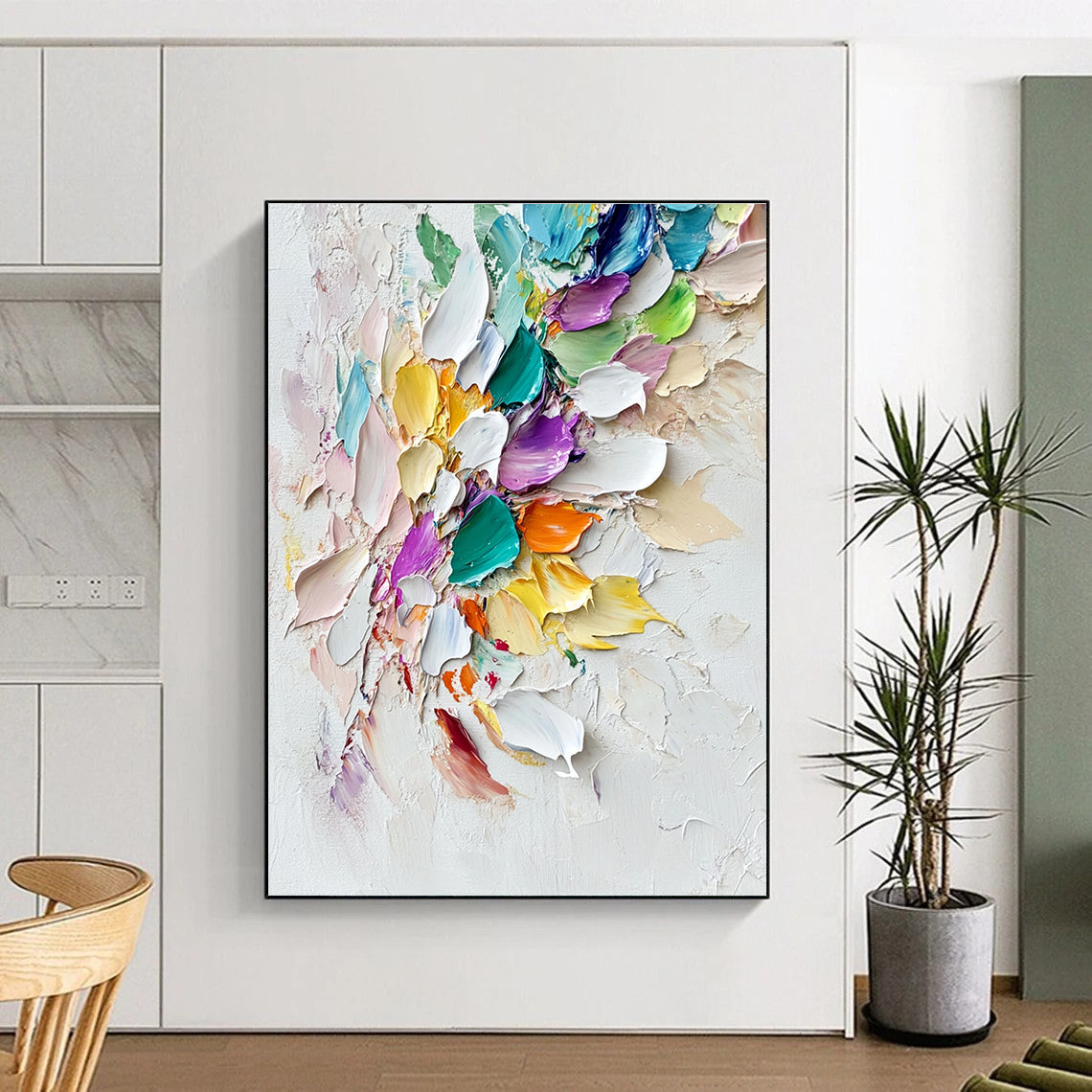 Textured Flower Burst - 3D Floral Abstract Painting GAB0635