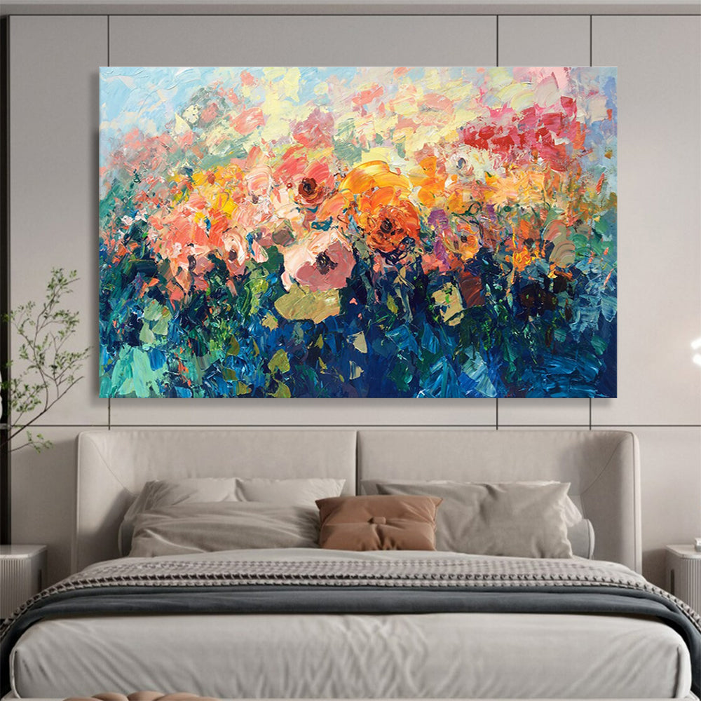 Colorful Flower Abstract Painting for Florist Shop Waiting Areas YHT431