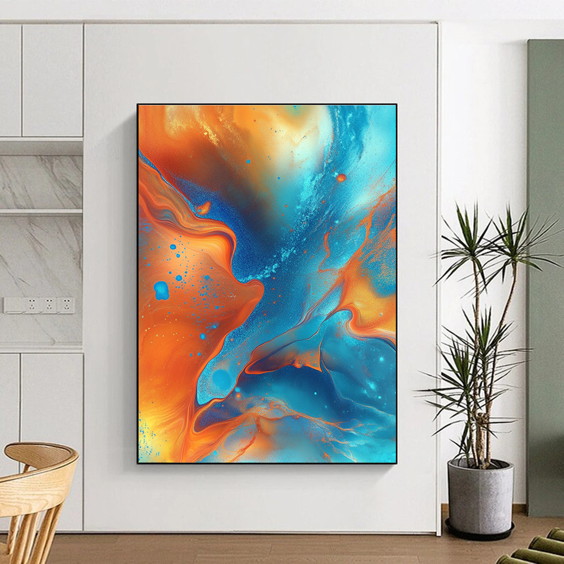 Colorful Abstract Flows Painting with Vivid Movement WINK416