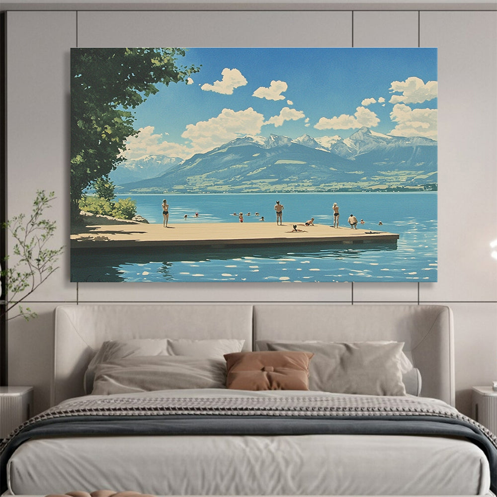 Lakeside Summer Scene  Serene Leisure ABS063