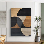 Circular Geometric Patterns Abstract Painting for Modern Office Lobbies GAB1360