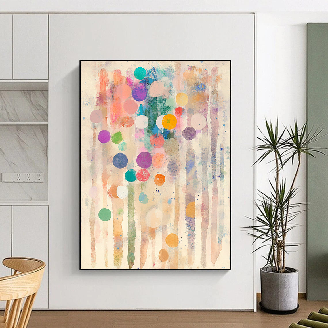 Colorful Dot Abstract Cheerful Abstract Painting GAB0367