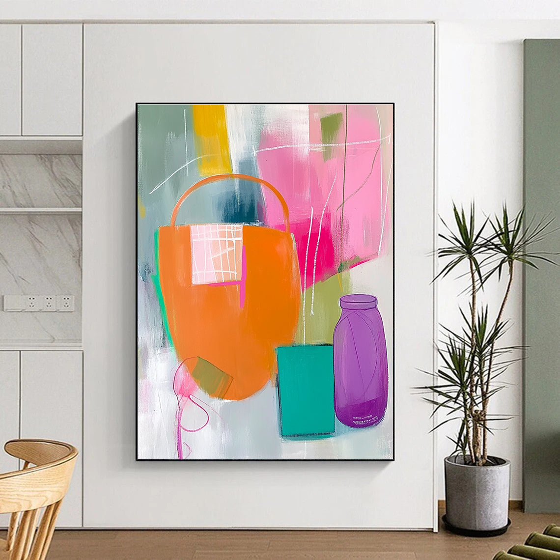 Still Life Abstract Painting for Contemporary Kitchen Dinettes GAB1219