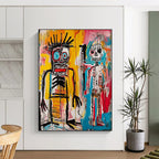 Abstract Figure Duo Painting for Alternative Art Spaces HENG099