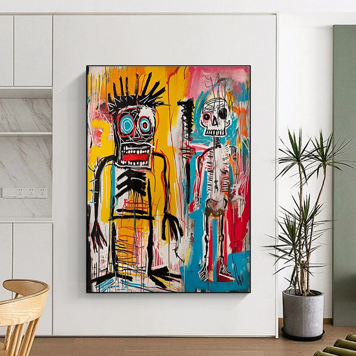 Abstract Figure Duo Painting for Alternative Art Spaces HENG099