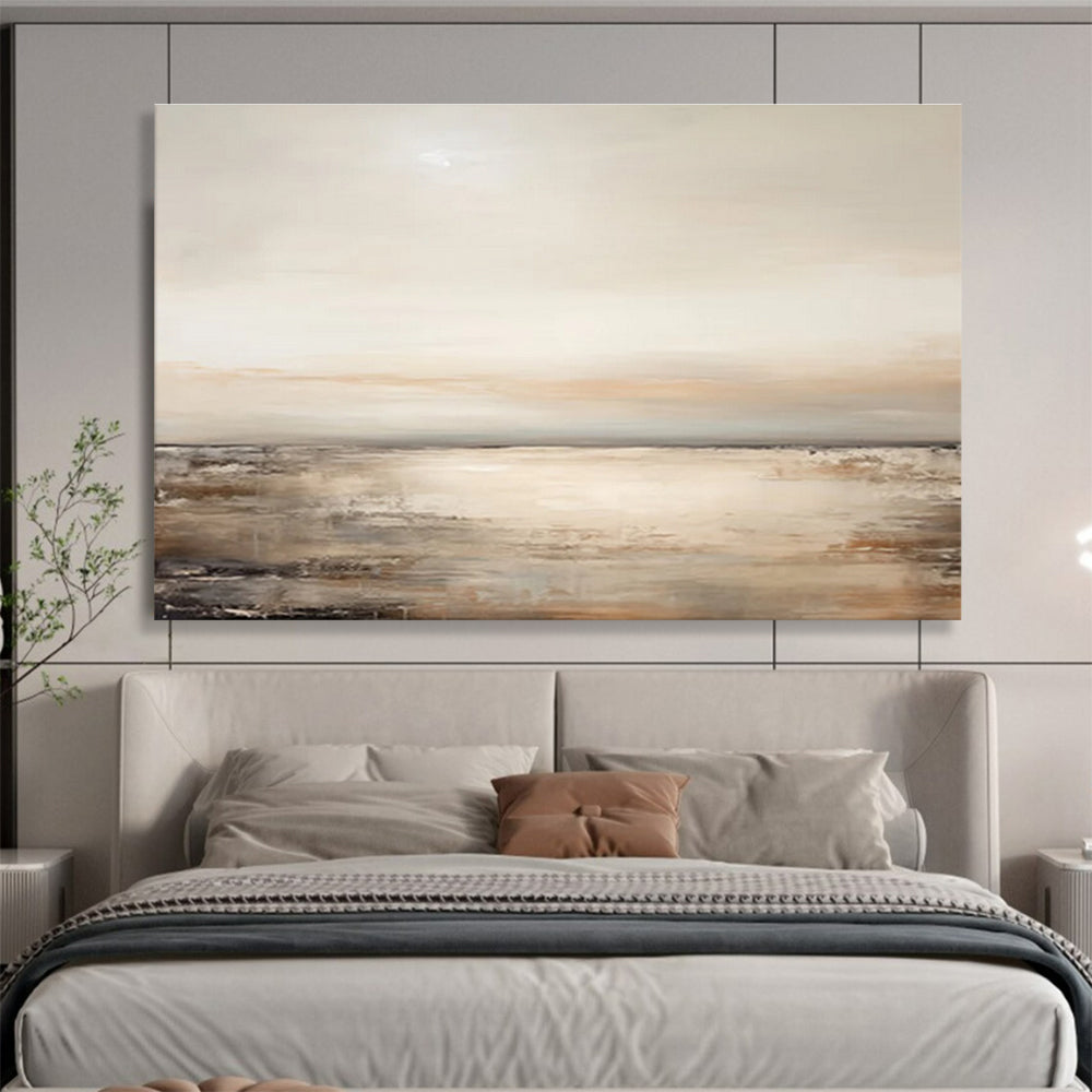 Neutral Seaside Abstract Painting for Calm Spaces YHT101