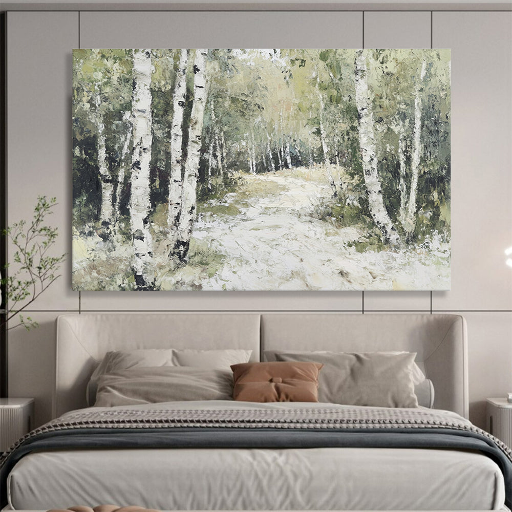Birch Tree Forest Path  A Peaceful Walk ABS058