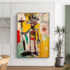 Abstract Tribal Figure Painting for Eclectic Art Galleries HENG103