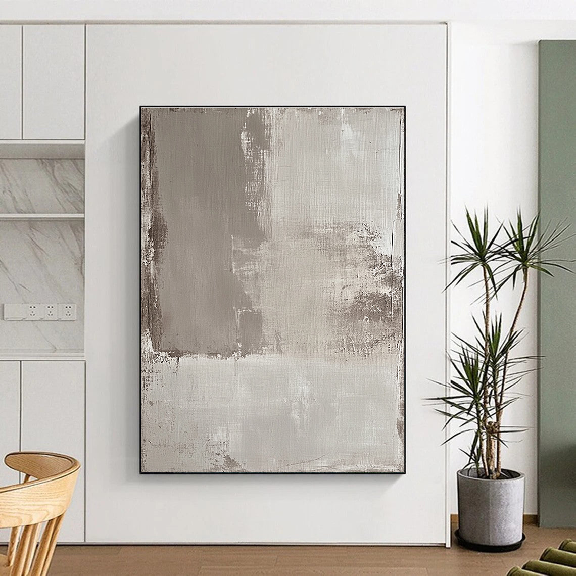Gray Textured Background Abstract Painting with Industrial Calm WINK041