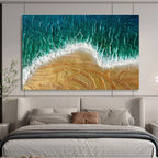 Textured Beach Abstract Painting for Seaside Resort Spas YHT356