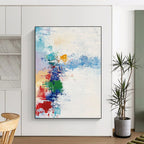 Colorful Splashed Abstract Painting with Lively Energy WINK701