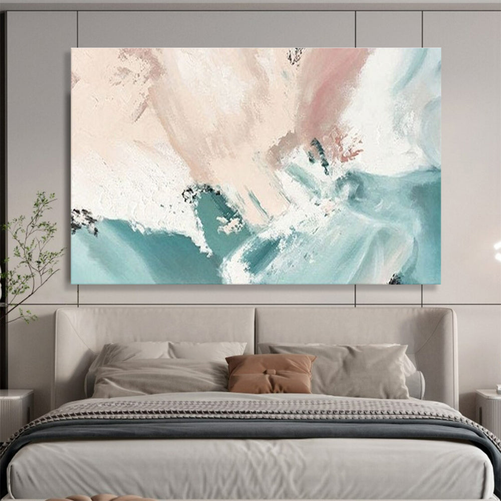 Soft Color Abstract Painting for Minimalist Living Rooms YHT182