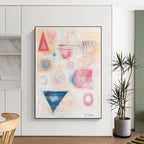 Geometric Pastel Abstract Minimalist Abstract Painting GAB0364