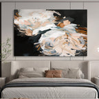 White Flower Abstract Painting for Elegant Wedding Venues YHT407
