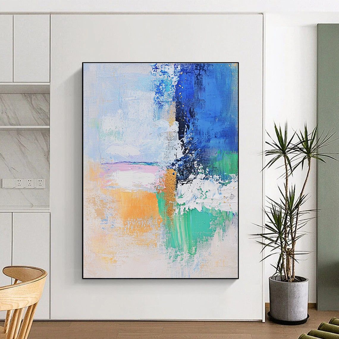 Colorful Abstract Composition Painting for Creative Art Studios GAB0808