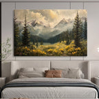 Mountain Meadow Abstract Painting for Nature - Inspired Living Rooms YHT420
