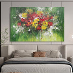 Impressionistic Flower Bouquet  Vivid Blooms ABS070