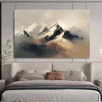 Misty Mountain Abstract Painting with Majestic, Ethereal Beauty ABS459