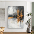 Gold - Splash Abstract Painting for Contemporary Art Galleries GAB0864