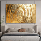 Golden Spiral Abstract Painting for Luxury Home Decor YHT167