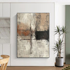 Earth - Toned Abstract Painting for Warm Interiors GAB0739