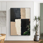 Geometric Color Blocks Abstract Painting with Modern Harmony WINK052
