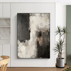 Black - White - Gray Abstract Painting with Timeless Elegance WINK426