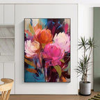 Vibrant Floral Abstract Painting for Art - Centric Hallways HENG427