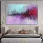 Purple and Red Abstract with Blended Edges Abstract Painting ABS378