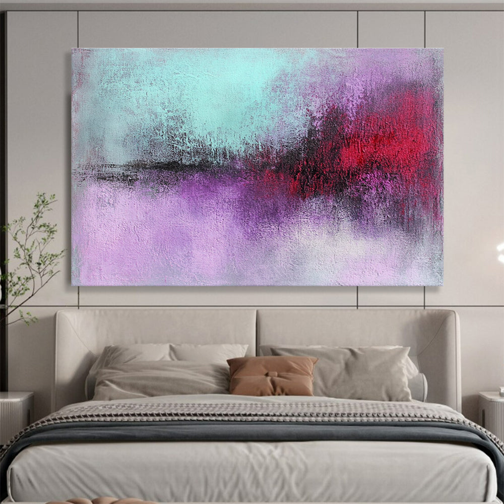 Purple and Red Abstract with Blended Edges Abstract Painting ABS378