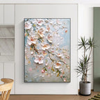 3D Floral Blossom Textured Abstract Painting for Romantic Spaces GAB1410
