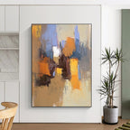 Colorful Urban Scene Abstract Painting with Lively Energy WINK792