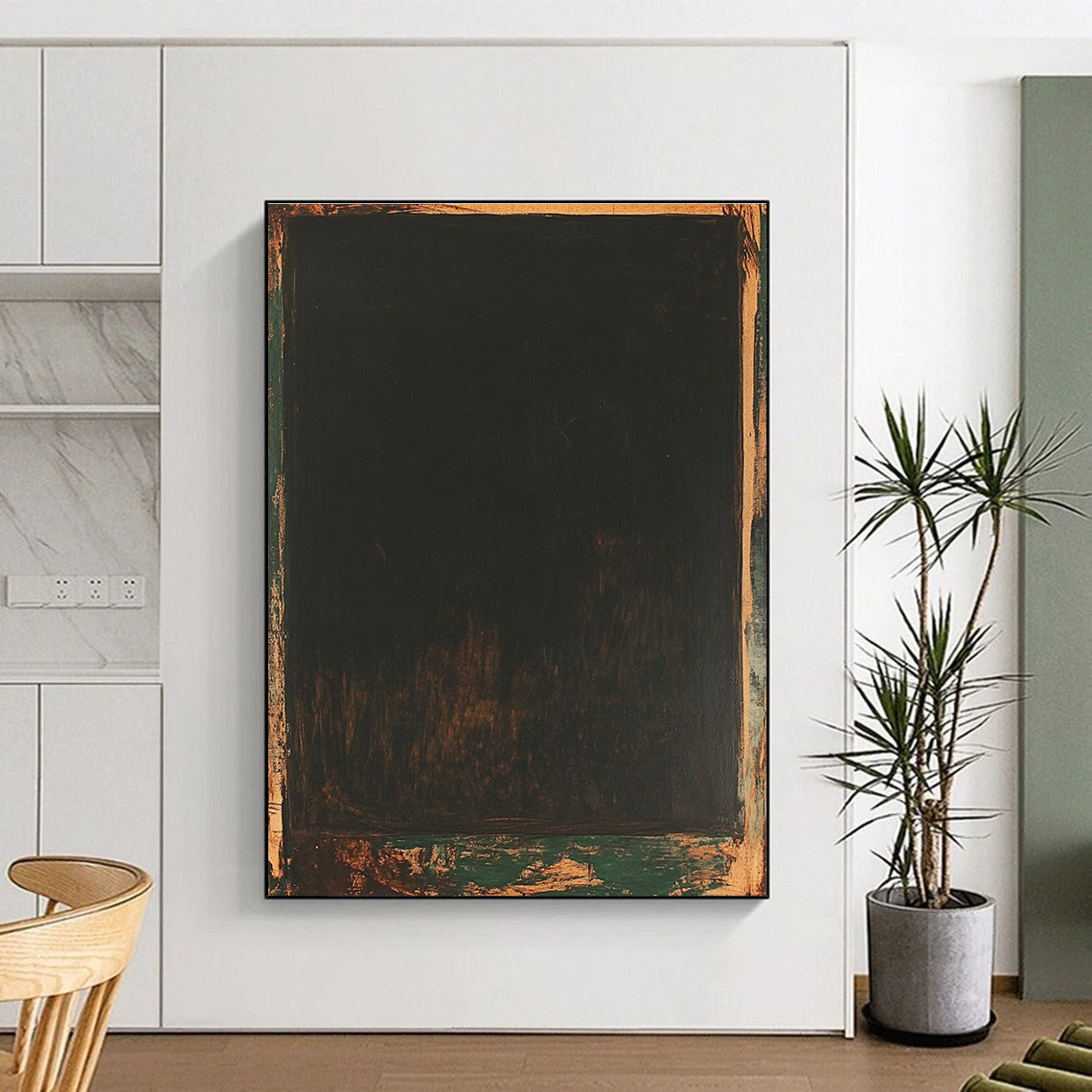 Dark Abstract Painting for Modern Art Gallery Installations GAB1283