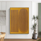 Yellow Geometric Textured Abstract Painting with Sunny Discipline WINK309