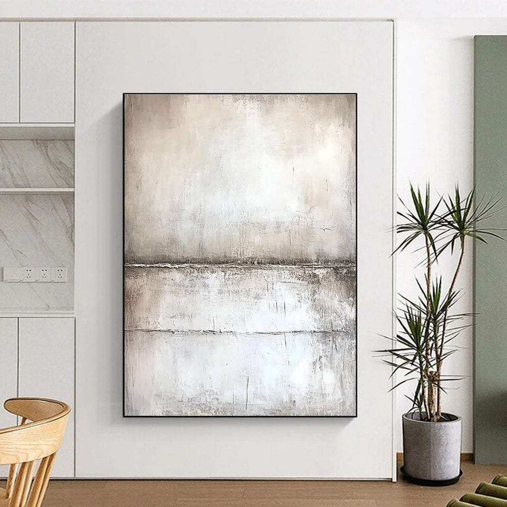 Gray Textured Abstract - Minimalist Landscape Art GAB0560