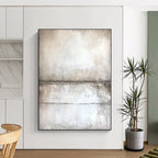 Gray Textured Abstract - Minimalist Landscape Art GAB0560