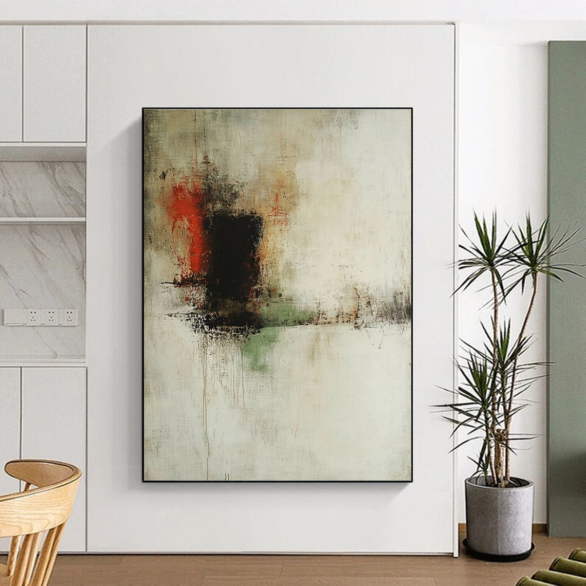 Subtle Color Blend Abstract Painting for Minimalist Lounges GAB1085