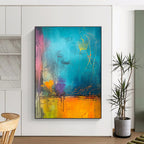 Vibrant Color - Blocked Abstract Painting for Creative Studios GAB0872
