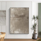 Beige Textured Layers Abstract Painting with Understated Sophistication WINK103