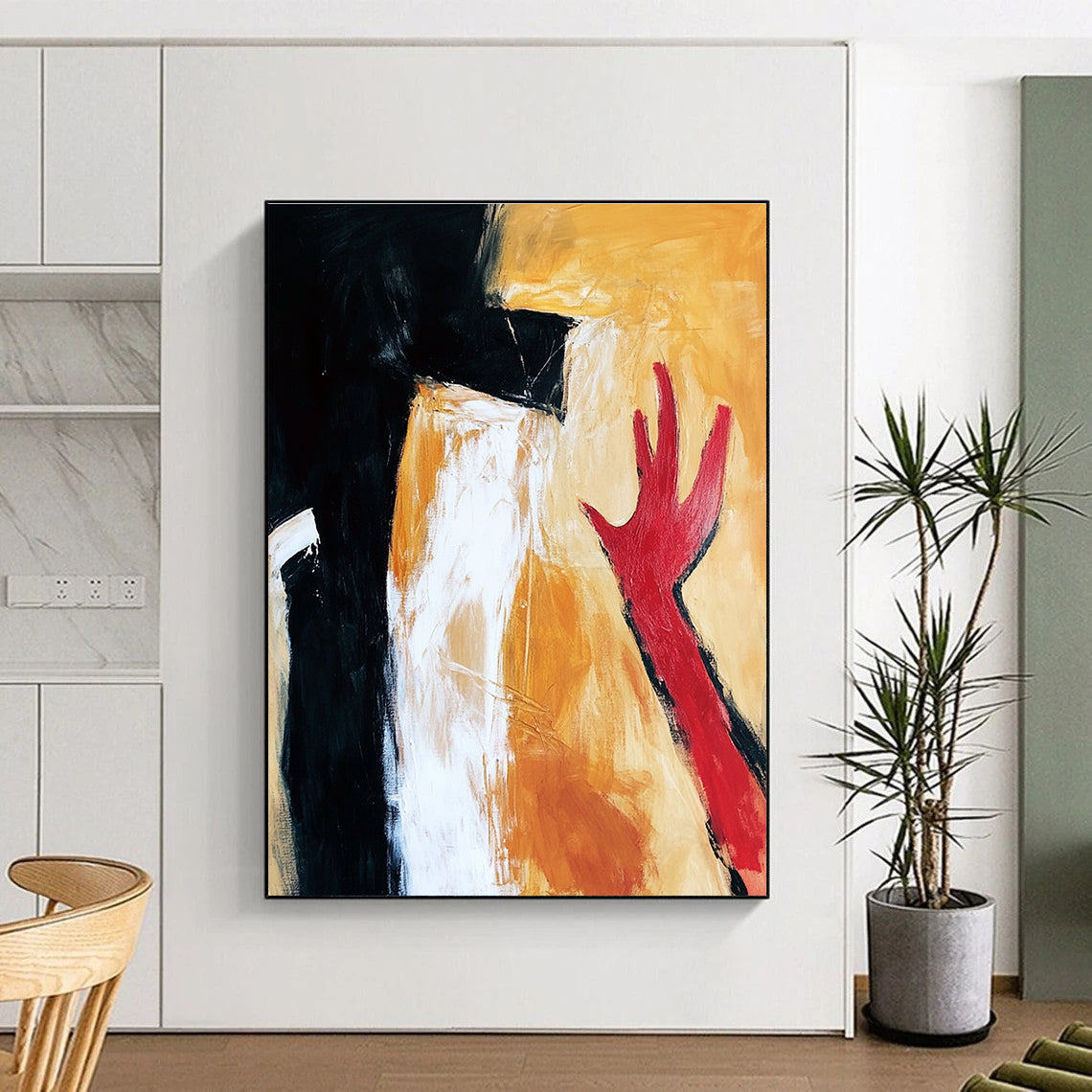 Minimalist Abstract Gesture Painting for Contemporary Studies GAB1113