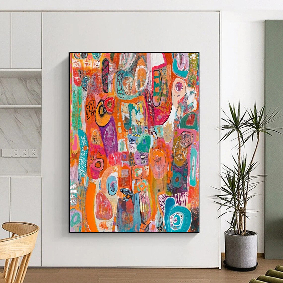 Orange - Toned Abstract Collage - Eclectic Mixed - Media Art GAB0383
