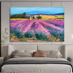 Lavender Field Abstract Painting for French - Inspired Home Decor YHT476