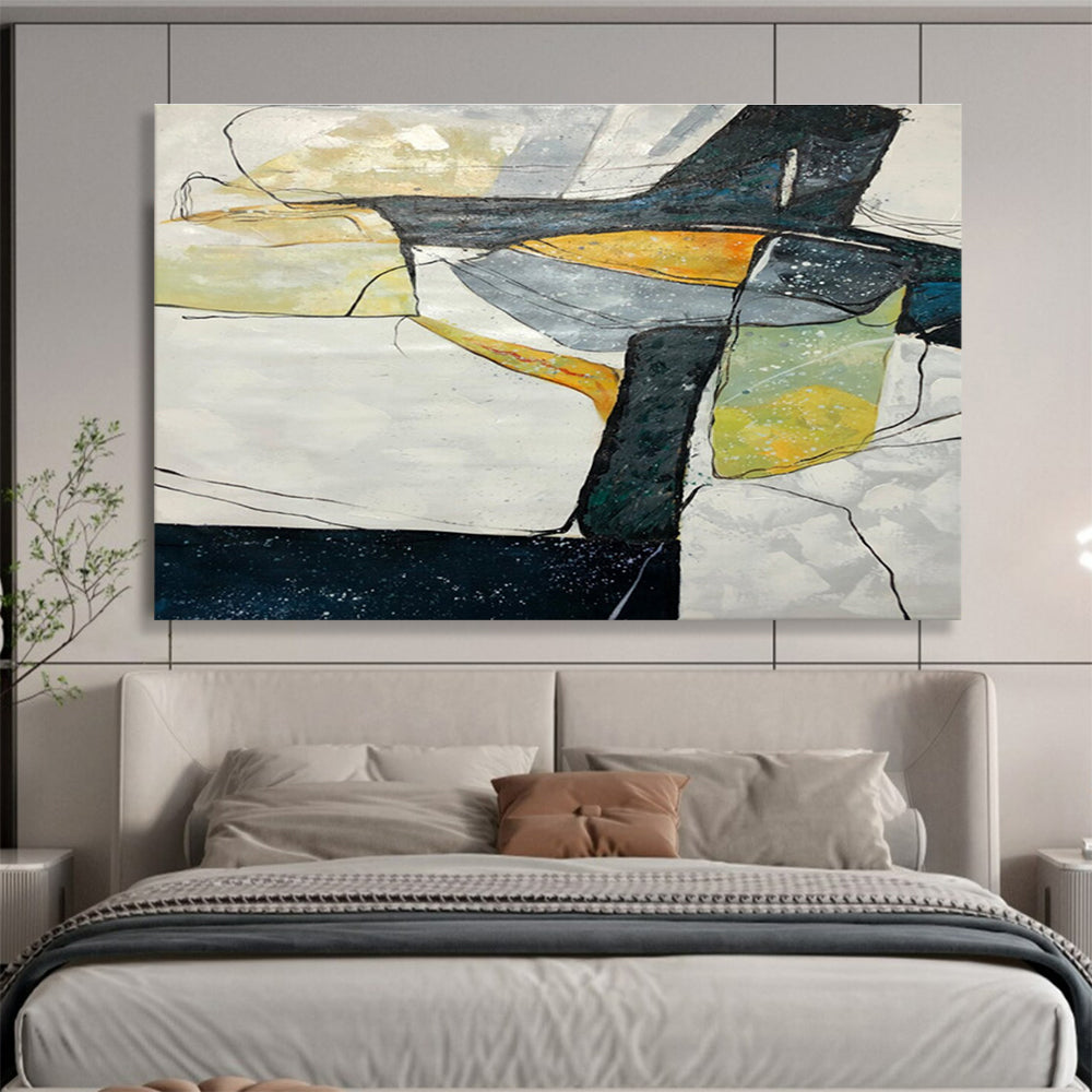 Geometric Abstract Modern Painting for Contemporary Spaces YHT037