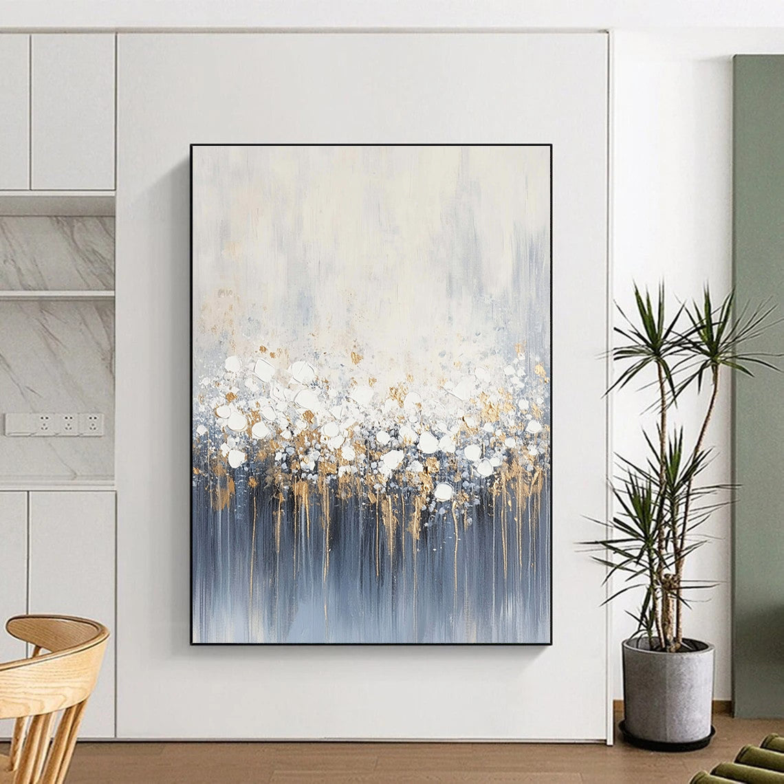 Gold Accent Abstract Painting for Luxury Dining Rooms GAB0777