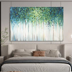 Forest Canopy Abstract Painting for Wellness Centers YHT206