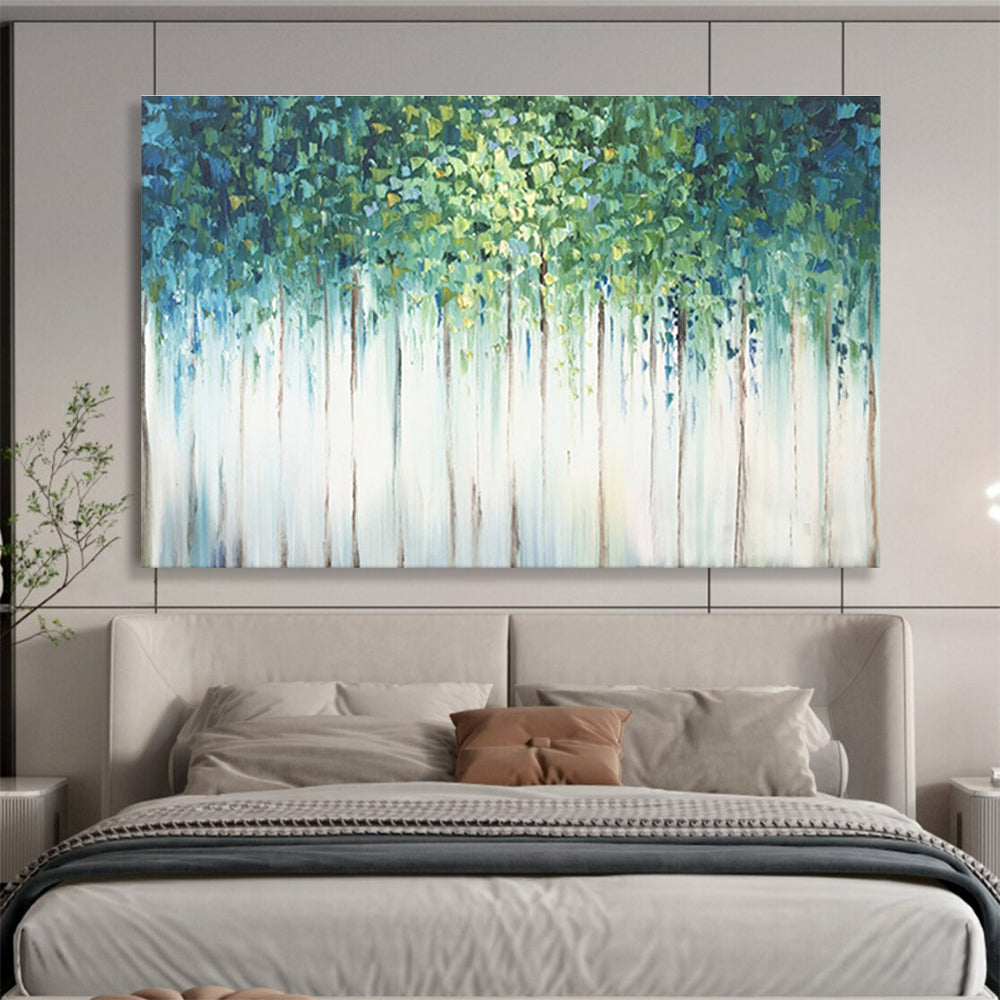 Forest Canopy Abstract Painting for Wellness Centers YHT206